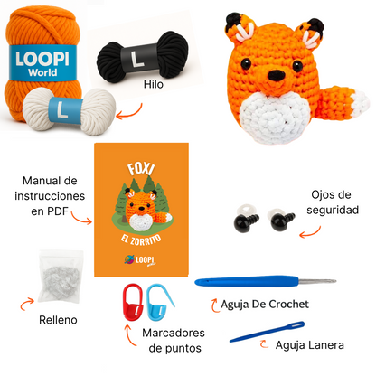 Kit de croché "Foxi" el Zorrito