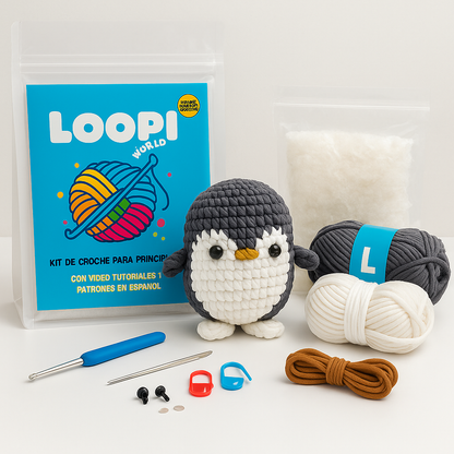 Kit de Croché "Hielito" el Pingüino