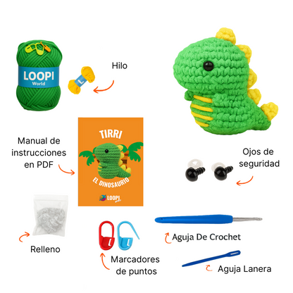 Kit de Croché "Tirri" el Dinosaurio